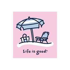   Life Is Good Beach Umbrella on Bubble Womens Tee