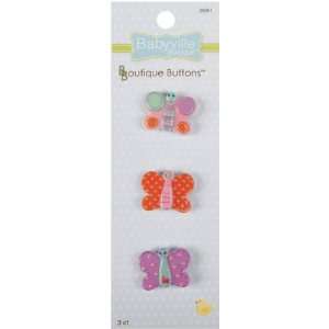  New   Babyville Boutique Buttons, Butterflies by Dritz 
