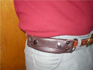   LEATHER Money Belt Concealed Travel Pouch Bag Purse Wallet Men Women