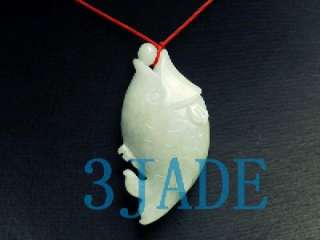 Natural Jade / Jadeite Fish Figurine/Amulet/Pendant  