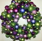 PURPLE AND LIME GREEN CHRISTMAS WREATH ~ FULL OF SPARKLE