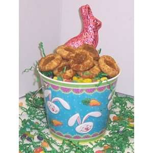 Scotts Cakes 2 lb. Cinnamon Apple Butter Cookies in a Blue Bunny Pail 