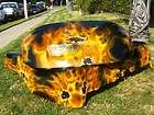CLUB CAR PRECEDENT GOLF CART CUSTOM SKULL FLAMES COLOR BODY COWL GREEN 