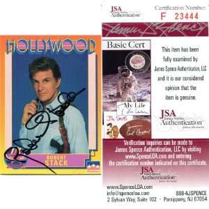  Robert Stack Autographed 1991 Hollywood Card (James Spence 