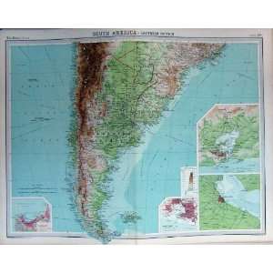  Map South America Atlas Falkland Islands Rio Janeiro