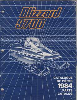 1984 SKI DOO SNOWMOBILE BLIZZARD 9700 PARTS MANUAL  