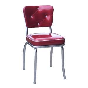  Diamond Back Diner Chair   Red and Silver: Everything Else