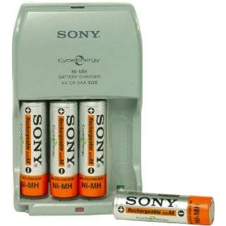 Sony Cycle Energy Power Charger with 4 2500 mAh AA Batteries