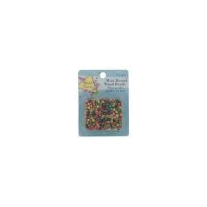  mini round wood beads 675 piece (Wholesale in a pack of 30 