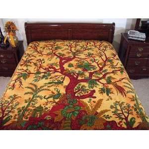  Beautiful Tree of Life Cotton Bed Sheet Wall Hanging: Home 