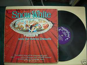 Disneyland Records SNOW WHITE & SEVEN DWARFS LP 1960  