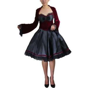  Gothic renaissance corset Velvet Satin party dress XL 