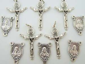 Holy Father Rosary Center Piece Cross Medal Lot Of 10  
