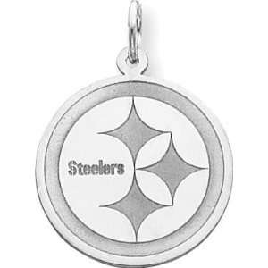    Sterling Silver NFL Pittsburgh Steelers Logo Charm Jewelry