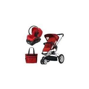   Quinny BUZ3TRSTMR1 Buzz 3 Travel System in Red with Diaper Bag Baby