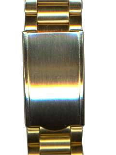   19mm gold tone stainless steel metal regular length same band as for