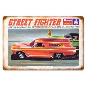  Street Fighter Automotive Vintage Metal Sign   Garage Art 