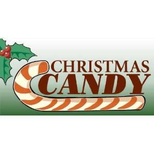  3x6 Vinyl Banner   Christmas Candy Candy Stripe 