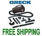 ORECK ULTIMATE HI POWER HANDHELD CANISTER VACUUM WITH ATTACHMENTS