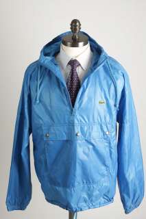 Lacoste Blue mens L Hooded Rain / Windbreaker Jacket NR  