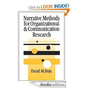 Narrative Methods for Organizational & Communication Research (SAGE 