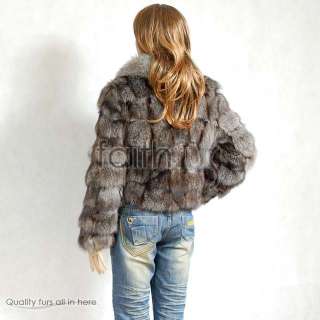Luxurious Silver Blue Fox Fur Jacket/Coat/Overcoat  