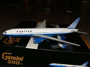Gemini 200 United Airlines B777  200ER G2UAL147 1/200 **Free S&H 