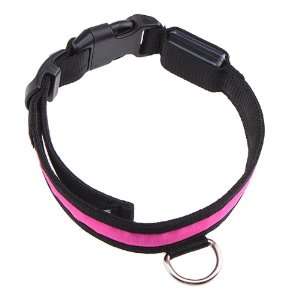   Adjustable LED Illumination Pet/Dog Collar, Small, Pink