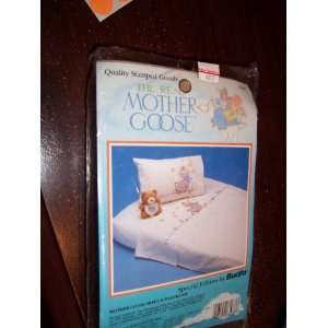    Mother Goose Sheet and Pillowcase Cross Stitch: Home & Kitchen