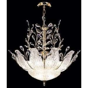  James R. Moder Murano and Crystal Pendant Chandelier