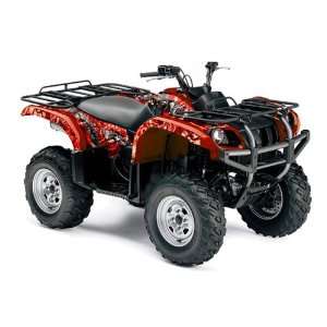 AMR Racing Yamaha Grizzly 660 ATV Quad Graphic Kit   Madhatter: Red 