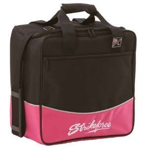 KR Starter Kit Single Black/Pink 1 Ball Bowling Bag:  