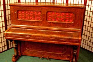 Steinway Upright Piano Figured French Walnut 1880  