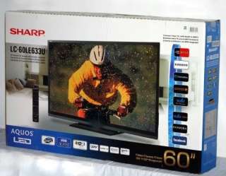 Sharp Aquos 60 LC 60LE633U 1080p 240hz LED HDTV 074000373181  