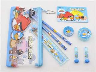   For Kids ANGRY BIRD School STATIONERY Pencils Case Pouch FUN Sticker