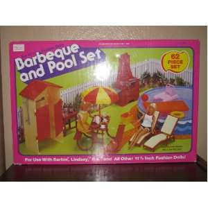 62 piece Barbeque (BBQ) and Pool set for use with Barbie, Lindsey, P.J 
