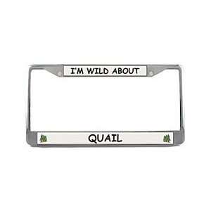 Quail License Plate Frame (Chrome): Patio, Lawn & Garden