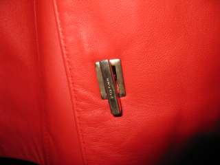 Designer Escada Red Buttery Soft Leather Jacket Blazer Size 40 US 10 
