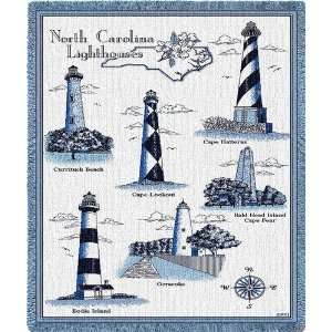  Lighthouses of North Carolina Tapestry Throw Blanket
