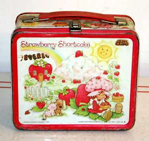 Vintage Strawberry Shortcake Metal Lunch Box Aladdin  