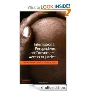 International Perspectives on Consumers Access to Justice Charles E 