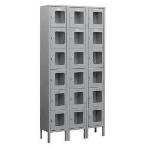   Six Tier Box Style   3 Wide   6 Feet High   12 Inches Deep   Gray