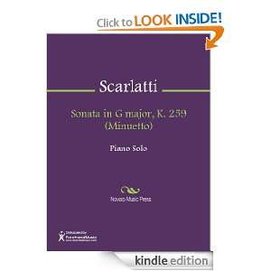 Sonata in G major, K. 259 (Minuetto) Sheet Music Domenico Scarlatti 