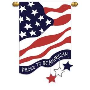  Proud to be American Garden Flag Banner 29 x 42: Patio 