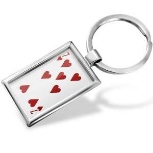 Keychain Heart Seven   Seven / card game   Hand Made, Key chain ring