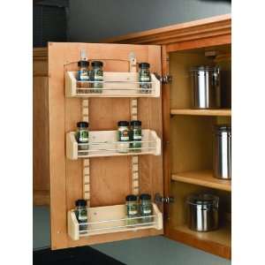   Adjustable Door Mount Spice Rack with 3 Shelves fo: Home & Kitchen