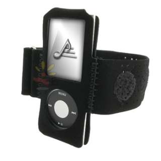 Suede Black Gym Sport Armband CASE Cover for IPOD NANO 4 G 4TH GEN 8GB 