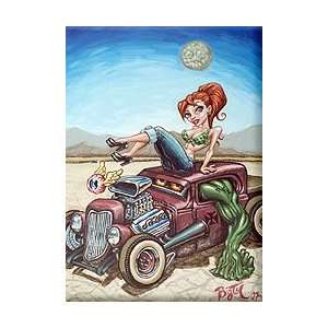   Beauty and the Beast 32 Coupe Hot Rod Fridge Magnet