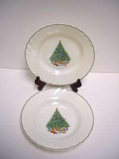Salem Noel Lg Rim Soup Bowls Christmas Tree Porcelle  