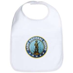  Baby Bib Cloud White Army National Guard Emblem 